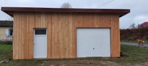 Abri garage 1 pan couverture bac acier