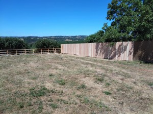 clôture jointive bois douglas