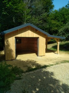 abri 2 pans avec appentis