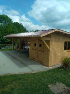 abri  1 pan + casquette en bois
